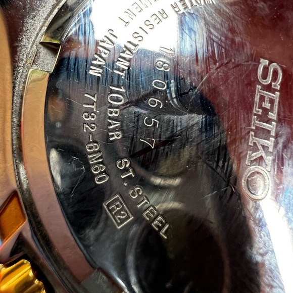 Men's Seiko 7T32-6N6O Alarm Chronograph Wrist Watch - Picture 6 of 6